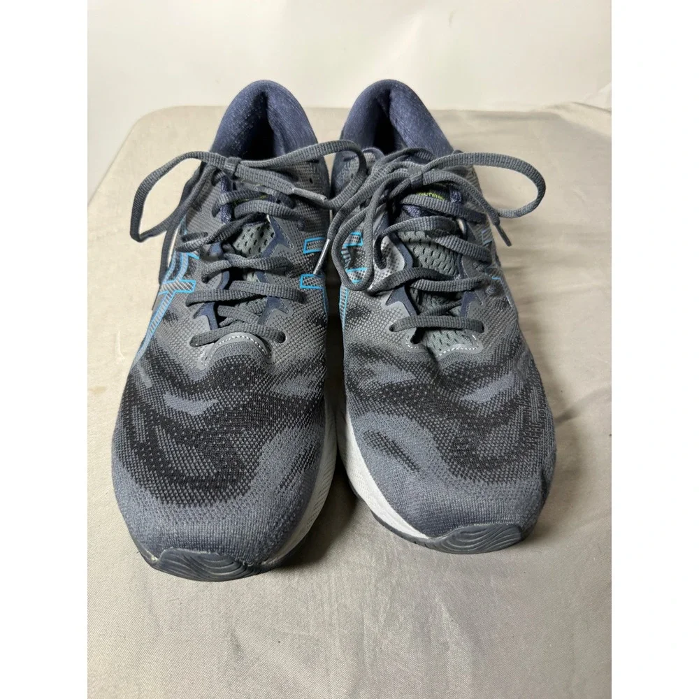 Asics Gel-Nimbus 23 Mens 12.5 Athletic Running Shoes Grey Blue Sneaker